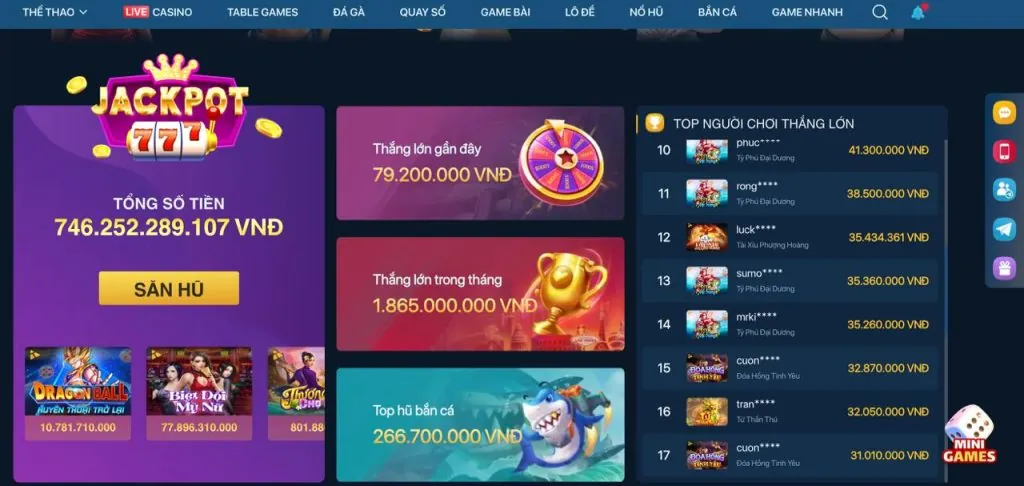 Trò chơi bắn cá Sinbet