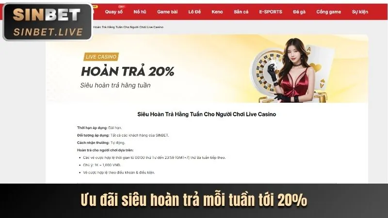 Ưu đãi độc quyền cho thành viên mới Sinbet